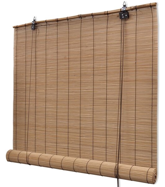 Rullgardin bambu 150 x 220 cm brun