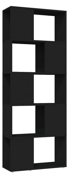 Bokhylla Rumsavdelare svart 60x24x155 cm spånskiva - Svart