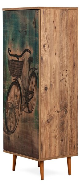 HIGHBOARD Cykel 38x50 cm Natur/Grön - Natur/Grön/Svart