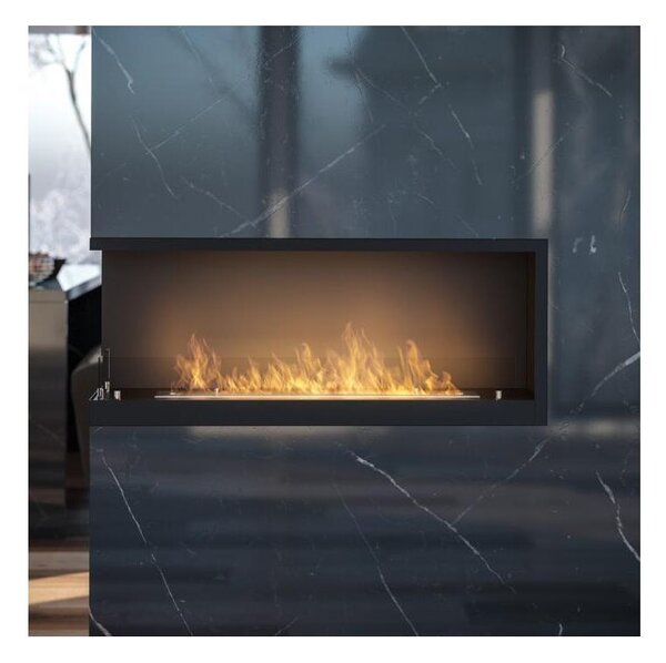 InFire - Corner BIO fireplace 110x45 cm 3kW svart