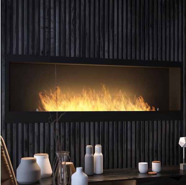 InFire - Built-in BIO fireplace 150x50 cm 4,2kW svart