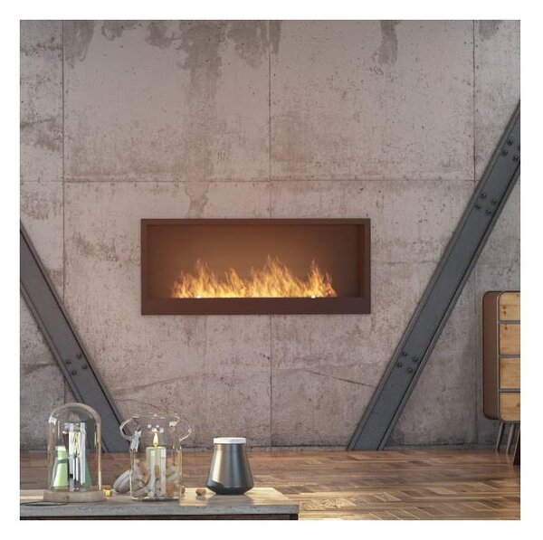 InFire - Built-in BIO fireplace 120x50 cm 3kW svart