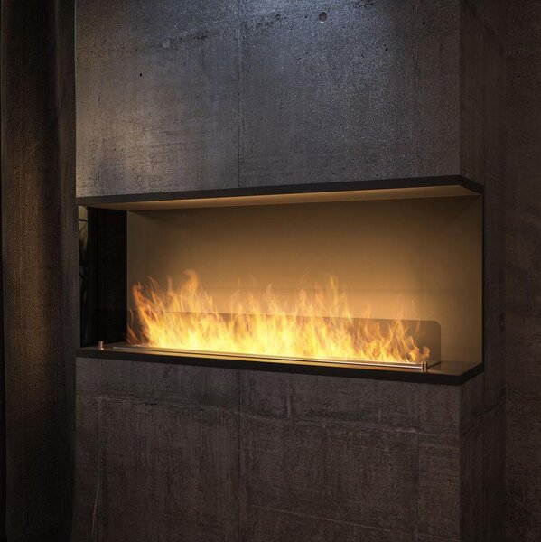 InFire - Built-in BIO fireplace 120x50 cm 3kW svart