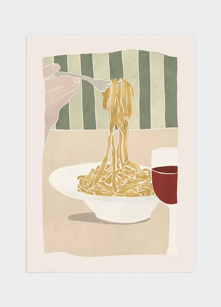 Pasta & wine poster - 30x40