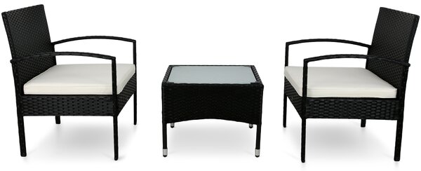 Utemöbler för balkong | Bord och 2 stolar | Konstrotting