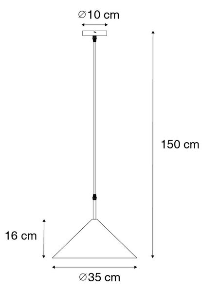 Design Hänglampa Gul - Triangolo
