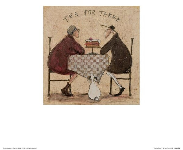 Konsttryck Sam Toft - Tea for Three II, Sam Toft, (30 x 30 cm)