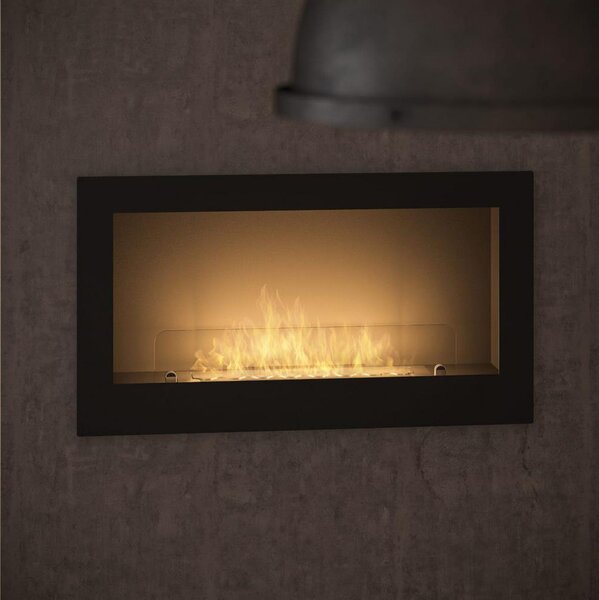 InFire - Built-in BIO fireplace 90x50 cm svart