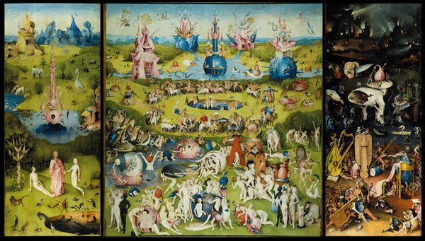 Bildreproduktion De jordiska läckerheternas trädgård, Hieronymus Bosch