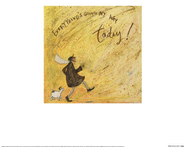 Konsttryck Sam Toft - Everything'S Going My Way Today!, (30 x 30 cm)