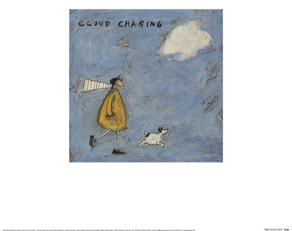 Konsttryck Sam Toft - Cloud Chasing, (30 x 30 cm)