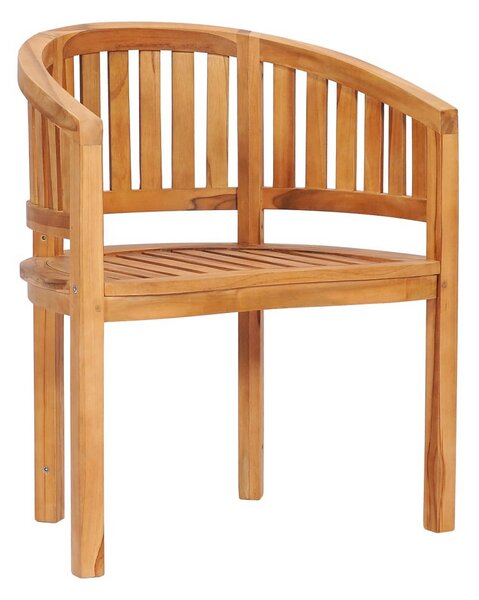 Bananstol massiv teak - Brun