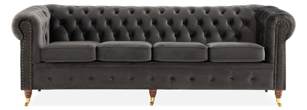 CHESTERFIELD LUX 4-sits Soffa Grå -