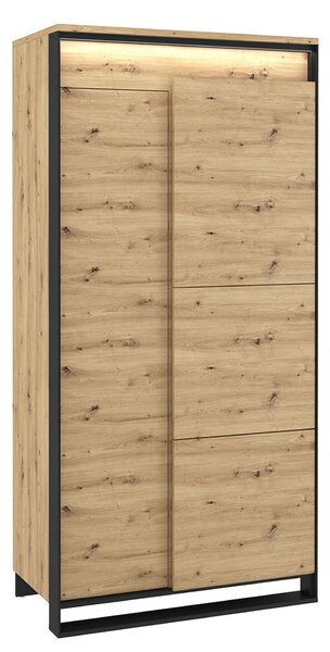 QUANT Garderob 50x95 cm Ek/Svart - Ek/Svart