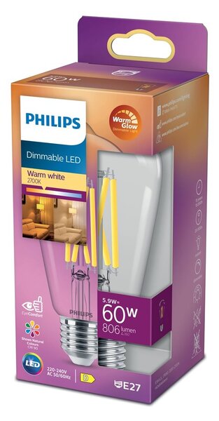 LED-lampa 5,9W(60W) edison E27 dim to warm