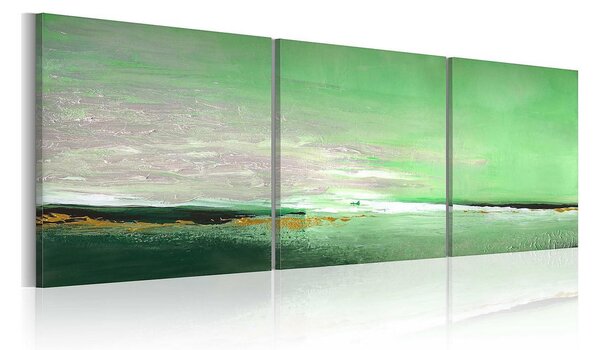 CANVASTAVLA Hav - Grön kust 150x50 cm - Artgeist sp. z o. o