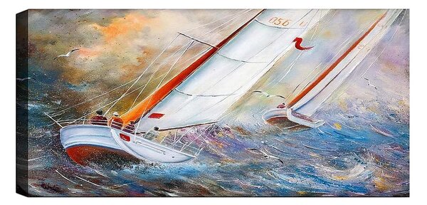 CANVASTAVLA YTY Nautical & Beach Flerfärgad 120x50 cm -