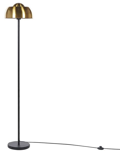 Golvlampa 148 cm guld / svart SENETTE Beliani