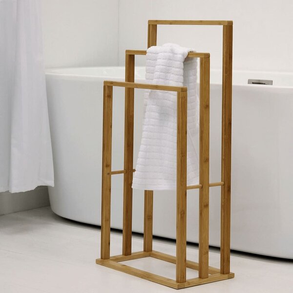 Bathroom Solutions Handdukshängare bambu med 3 stänger