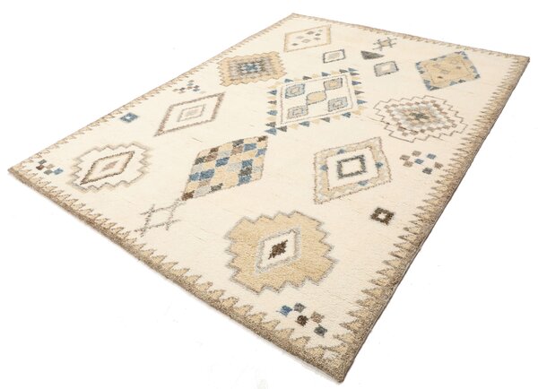 Berber Indisk Matta - Off white / Beige 210x290