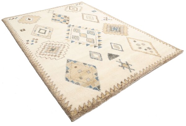 Berber Indisk Matta - Off white / Beige 210x290