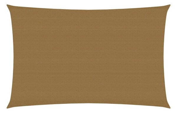 Solsegel 160 g/m² taupe 3x5 m HDPE - Brun