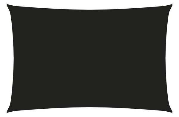 Solsegel oxfordtyg rektangulärt 2,5x5 m svart - Svart