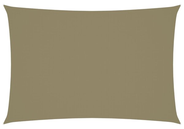 Solsegel oxfordtyg rektangulärt 2,5x4,5 m beige