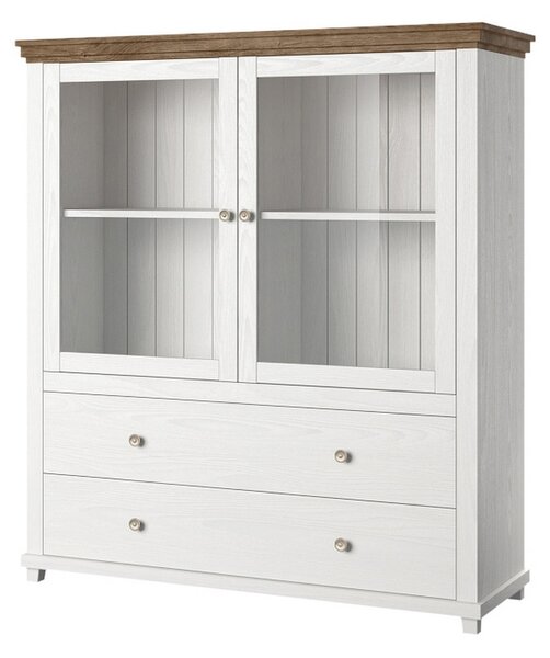 KENSTONE Highboard 42x126 cm Vit/Natur -