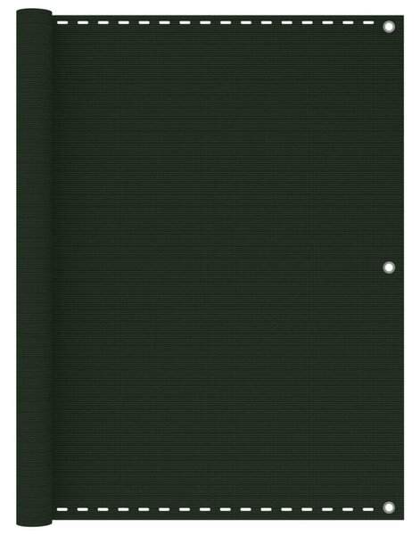 Balkongskärm mörkgrön 120x300 cm HDPE