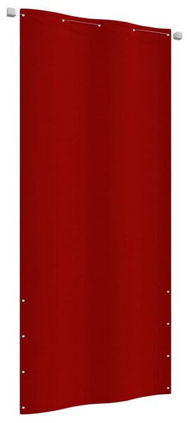 Balkongskärm röd 100x240 cm oxfordtyg