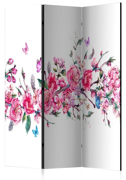 Rumsavdelare - Flowers and Butterflies [Room Dividers] - 135x172