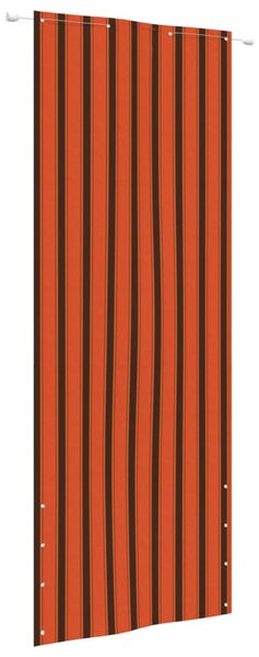 Balkongskärm orange och brun 80x240 cm oxfordtyg