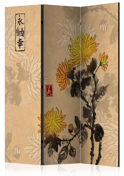 Rumsavdelare - Chrysanthemums [Room Dividers] - 135x172