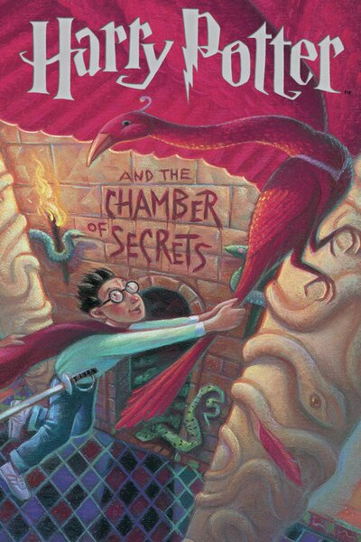 Konsttryck Harry Potter - Chamber of Secrets book cover, (26.7 x 40 cm)