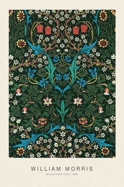 Konsttryck Blackthorn (Special Edition Classic Vintage Pattern) - William Morris, (26.7 x 40 cm)