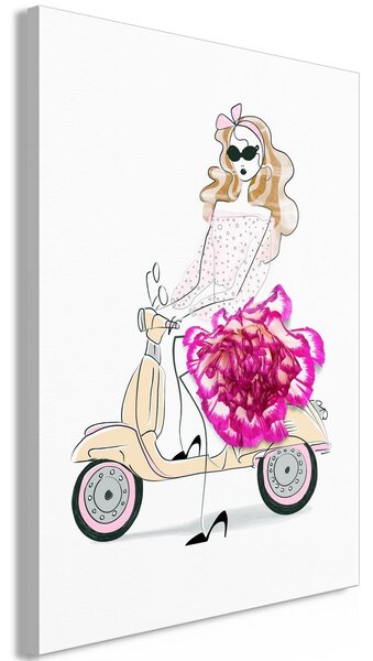 Tavla - Girl on a Scooter (1 Part) Vertical - 40x60