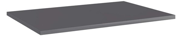 Hyllplan 8 st grå högglans 60x40x1,5 cm spånskiva - Grå