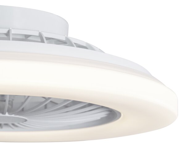 Takfläkt vit 48,5 cm inkl. LED Dimbar i Kelvin med fjärrkontroll - Clemo
