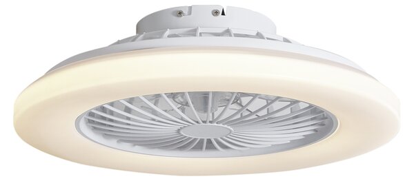 Takfläkt vit 48,5 cm inkl. LED Dimbar i Kelvin med fjärrkontroll - Clemo