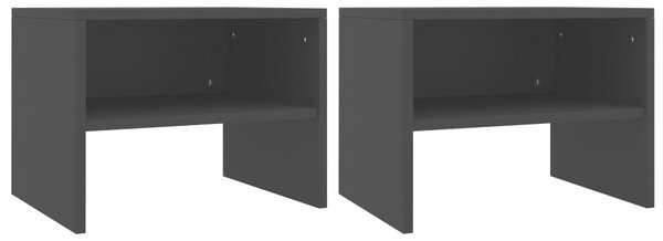 Sängbord 2 st svart 40x30x30 cm konstruerat trä