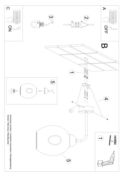 Sollux SL.1143 - Vägglampa FILLAN 1xE27/60W/230V svart