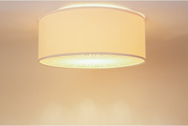 Taklampa RAYS 2xE27/60W/230V diameter 40 cm beige