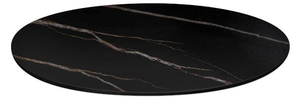Borsskiva, sintrad sten, dia 70 cm, svart