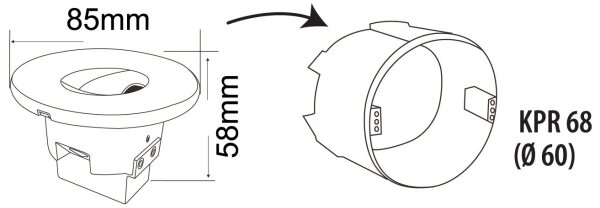 LED trappbelysning för utomhusbruk DECENTLY LED/1,5W/230V IP44 vit