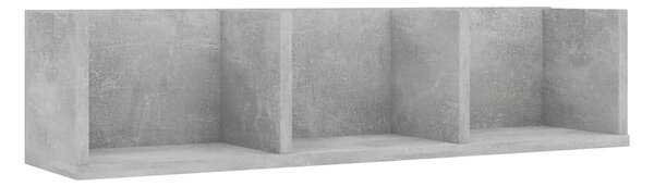 CD-hylla betonggrå 75x18x18 cm spånskiva - Grå