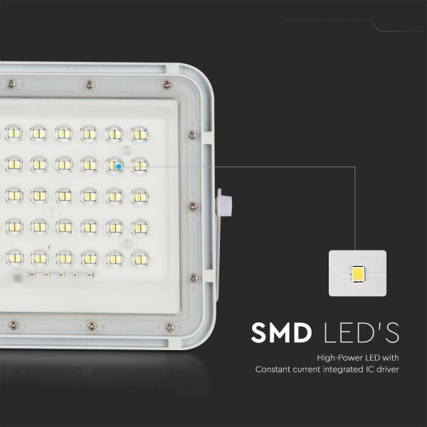 LED Solcellstrålkastare utomhus LED/6W/3,2V IP65 4000K vit + +Fjärrkontrol