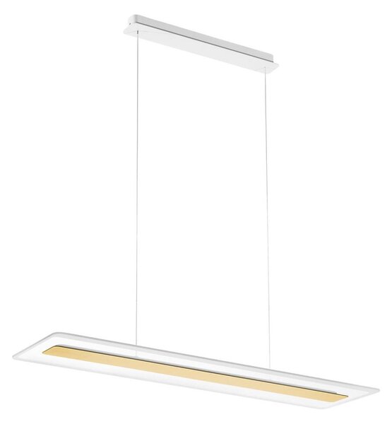 Linea Belysning 8939 - LED ljuskrona med textilsladd ANTILE LED/45W/230V CRI 90 vit/guld