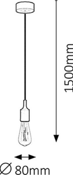 Rabalux 1414 - Hängande lampa ROXY E27/40W röd