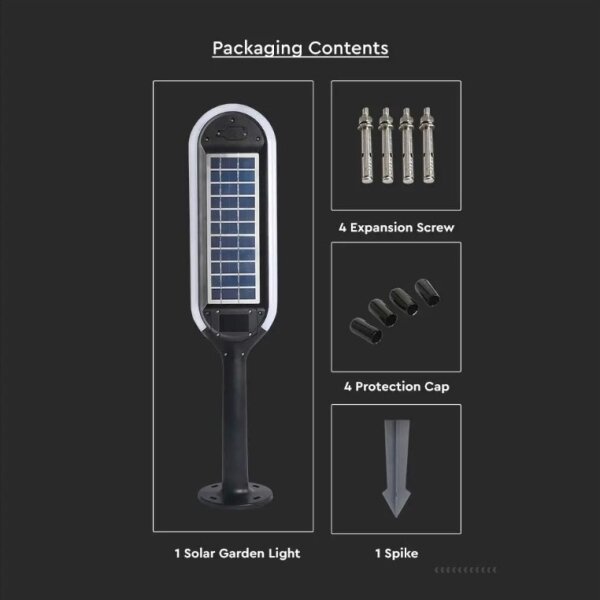 LED solcellscellslampa med sensor BOLLARD LED/5W/5,5V 70,5 cm 3000K IP65